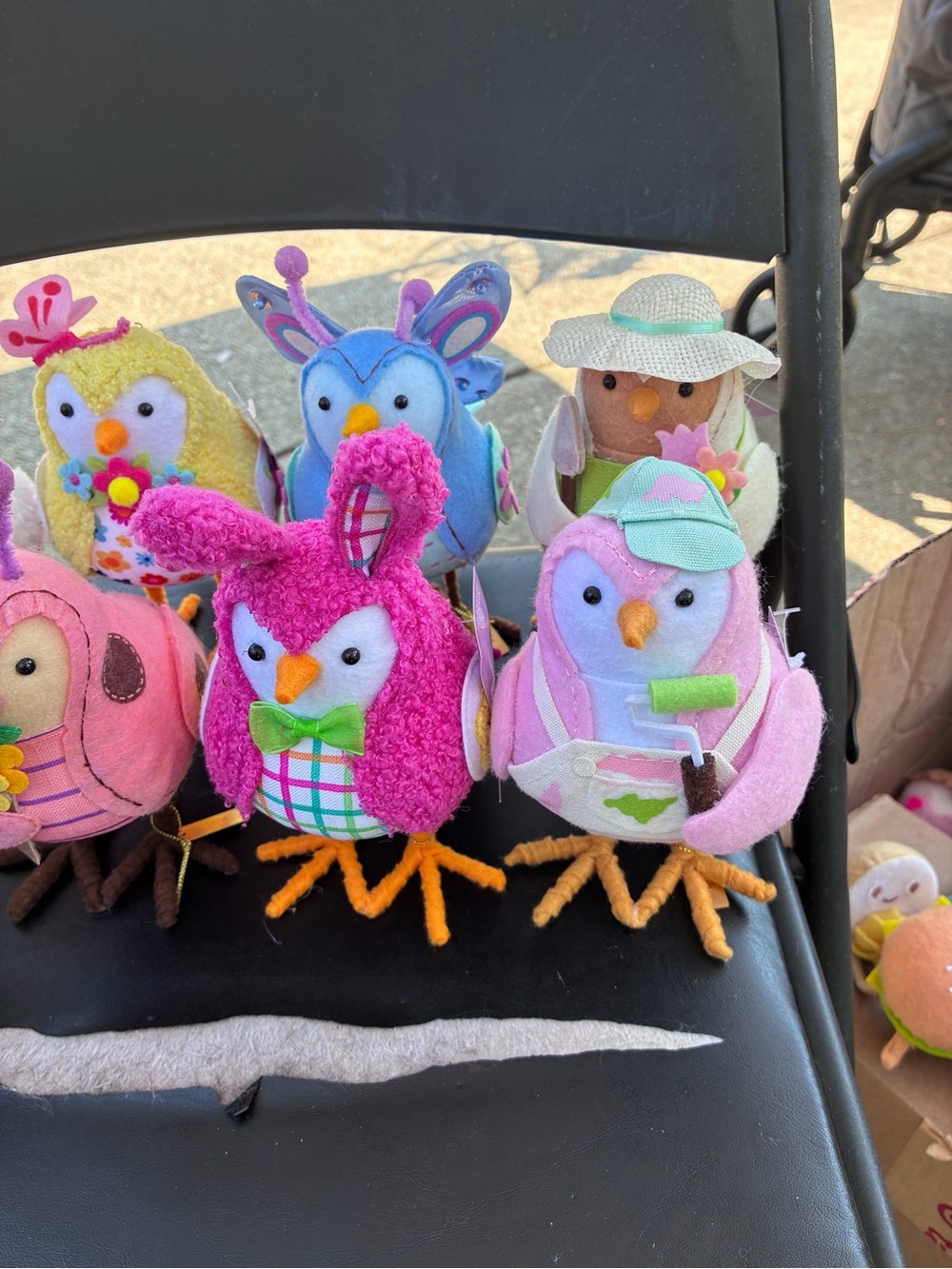 Spritz Easter and spring felt birds.
